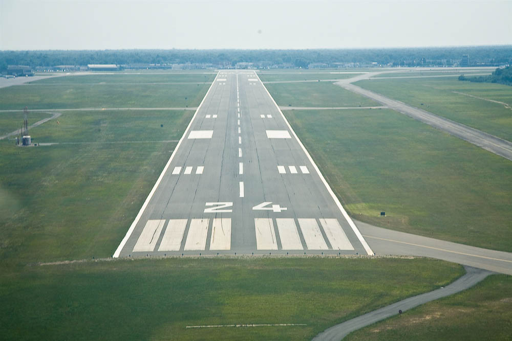 Final approach to Runway 24 at Hyannis, MA